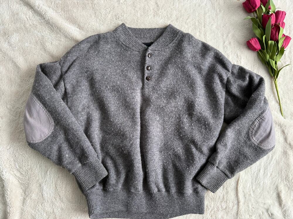 Cabela's Vintage Wind Stopper Sweater Wool Blend Size Medium